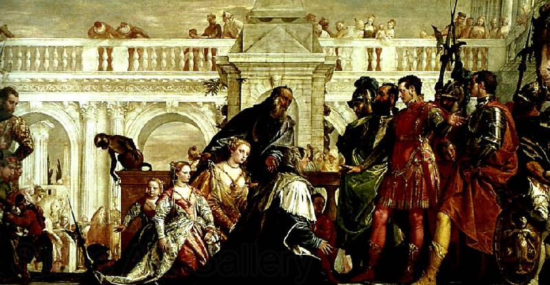 Paolo  Veronese the family of darus before alexander Spain oil painting art